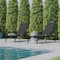 Flash Furniture Black/Black Adjustable Chaise Lounge with Arms, 2PK 2-JJ-LC323-BLK-BLK-GG - alternate 1